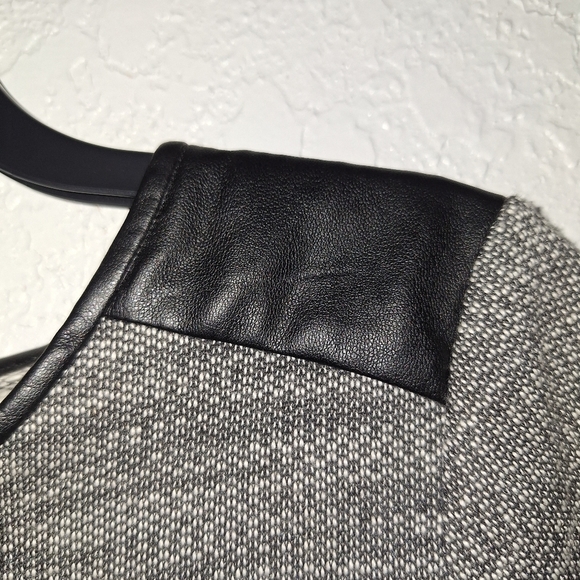 Ann Taylor Loft Sz Medium Gray Black  Knit Dress - Picture 5 of 10